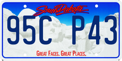 SD license plate 95CP43