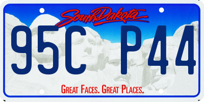 SD license plate 95CP44