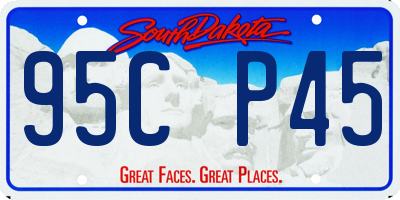 SD license plate 95CP45