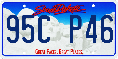 SD license plate 95CP46