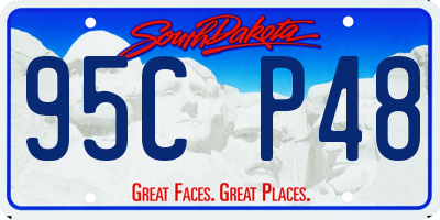 SD license plate 95CP48