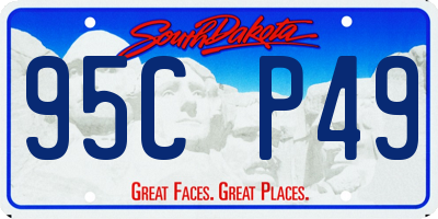 SD license plate 95CP49