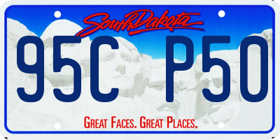 SD license plate 95CP50