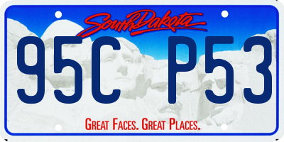SD license plate 95CP53