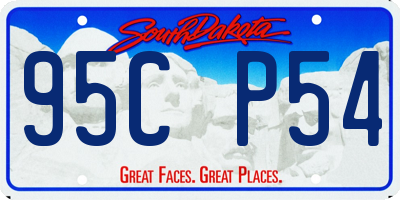 SD license plate 95CP54
