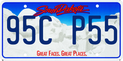 SD license plate 95CP55