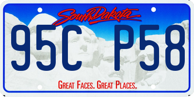 SD license plate 95CP58