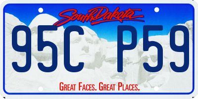 SD license plate 95CP59