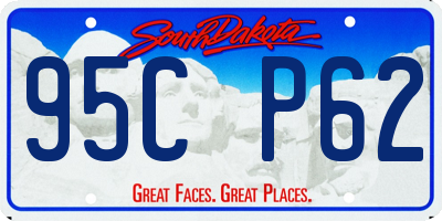SD license plate 95CP62