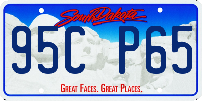 SD license plate 95CP65
