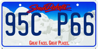 SD license plate 95CP66