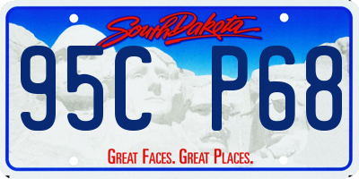 SD license plate 95CP68