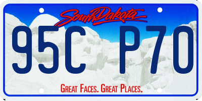 SD license plate 95CP70