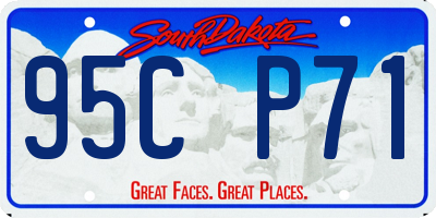 SD license plate 95CP71