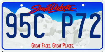 SD license plate 95CP72