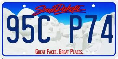SD license plate 95CP74