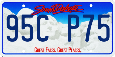 SD license plate 95CP75