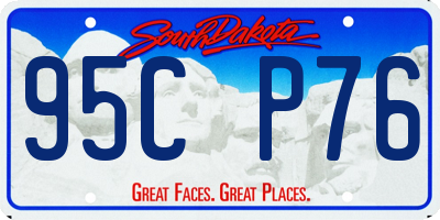 SD license plate 95CP76