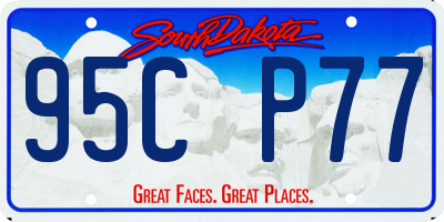SD license plate 95CP77