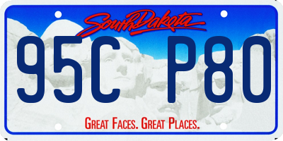 SD license plate 95CP80