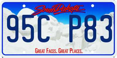 SD license plate 95CP83