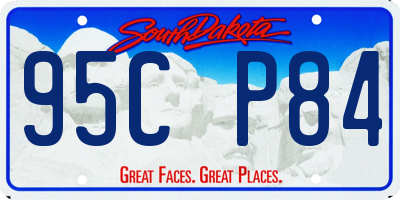 SD license plate 95CP84