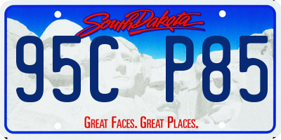 SD license plate 95CP85