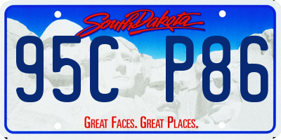SD license plate 95CP86