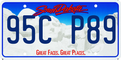 SD license plate 95CP89