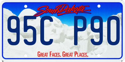 SD license plate 95CP90