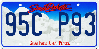 SD license plate 95CP93