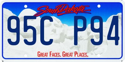 SD license plate 95CP94