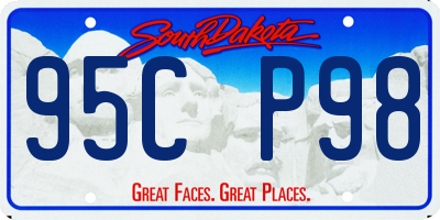 SD license plate 95CP98
