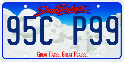 SD license plate 95CP99