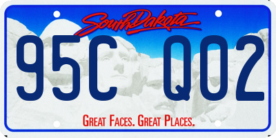 SD license plate 95CQ02