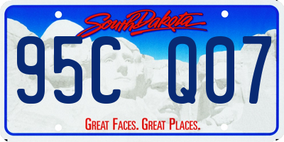 SD license plate 95CQ07