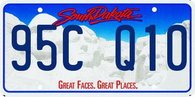 SD license plate 95CQ10