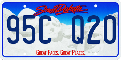 SD license plate 95CQ20