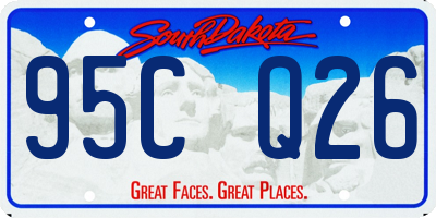 SD license plate 95CQ26