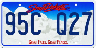 SD license plate 95CQ27