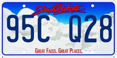 SD license plate 95CQ28