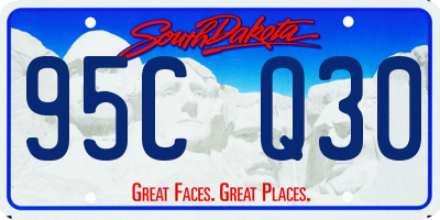 SD license plate 95CQ30