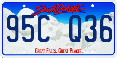 SD license plate 95CQ36