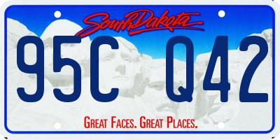 SD license plate 95CQ42