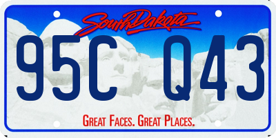 SD license plate 95CQ43