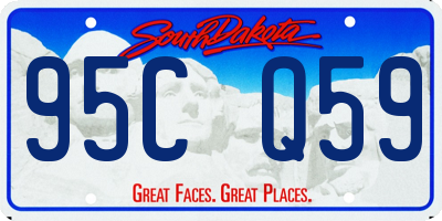 SD license plate 95CQ59