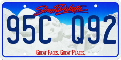 SD license plate 95CQ92
