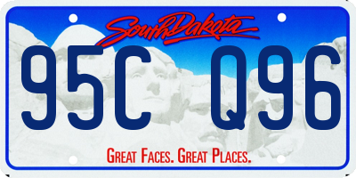 SD license plate 95CQ96