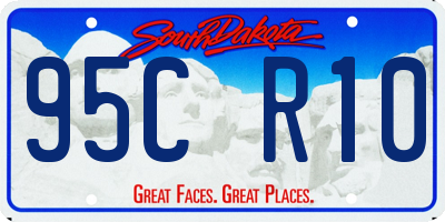 SD license plate 95CR10