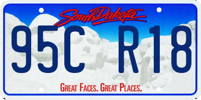 SD license plate 95CR18
